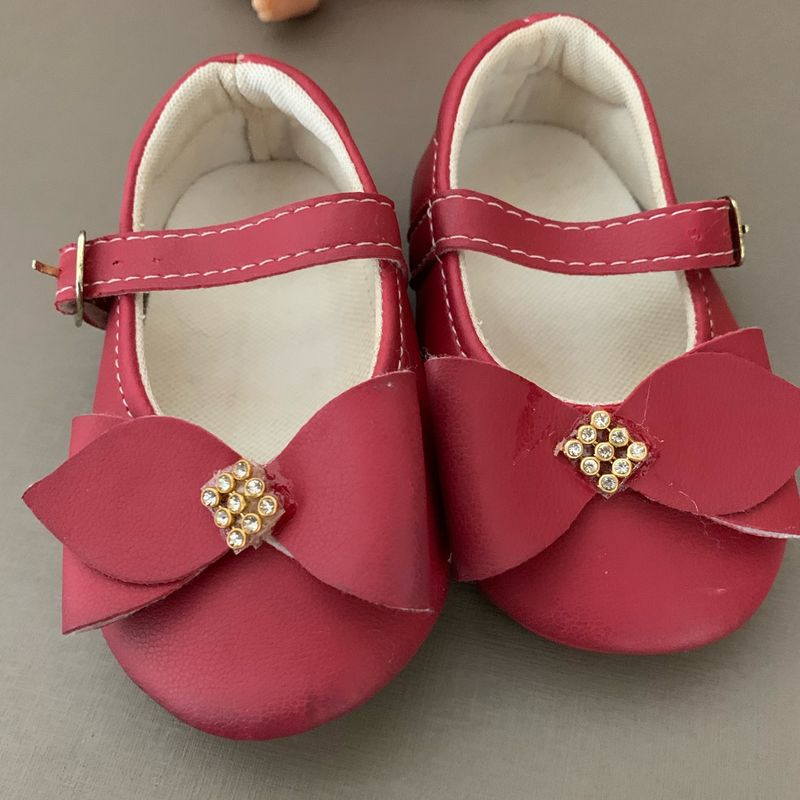 Sapato sale vermelho infantil