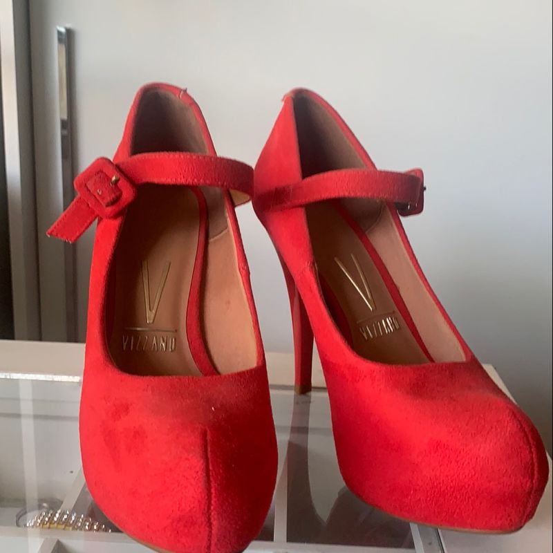 Sapato feminino vermelho store vizzano