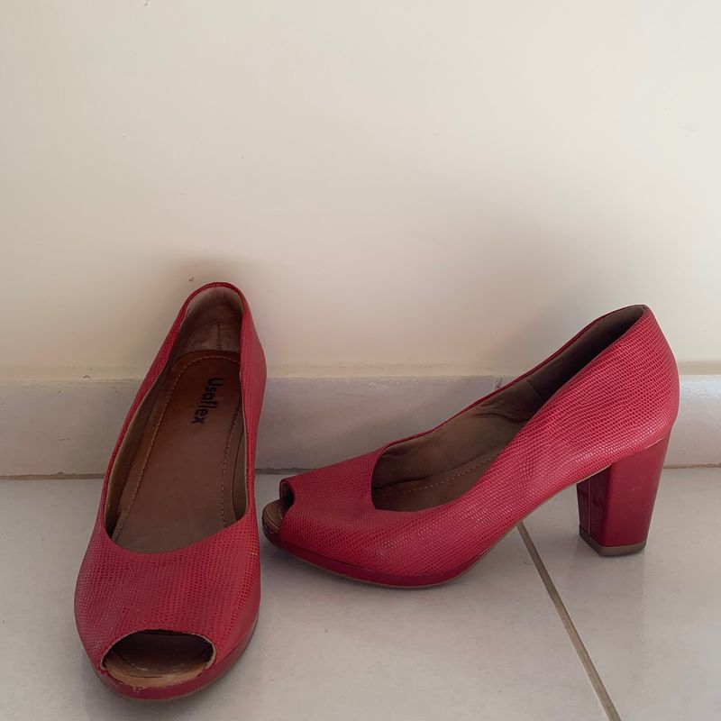 Sapato usaflex hot sale feminino vermelho