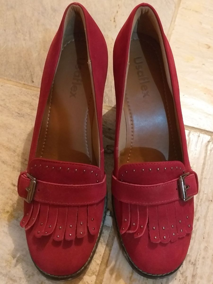sapato vermelho usaflex