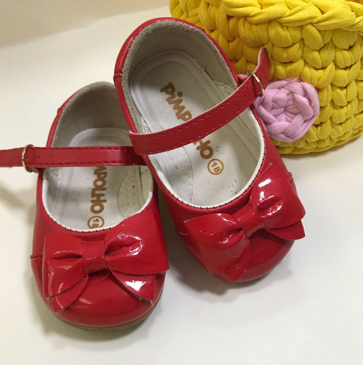 sapato vermelho para bebe