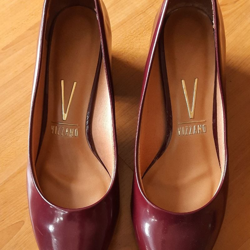 Sapato Vinho Impecável Sapato Feminino Vizzano Usado 70674909