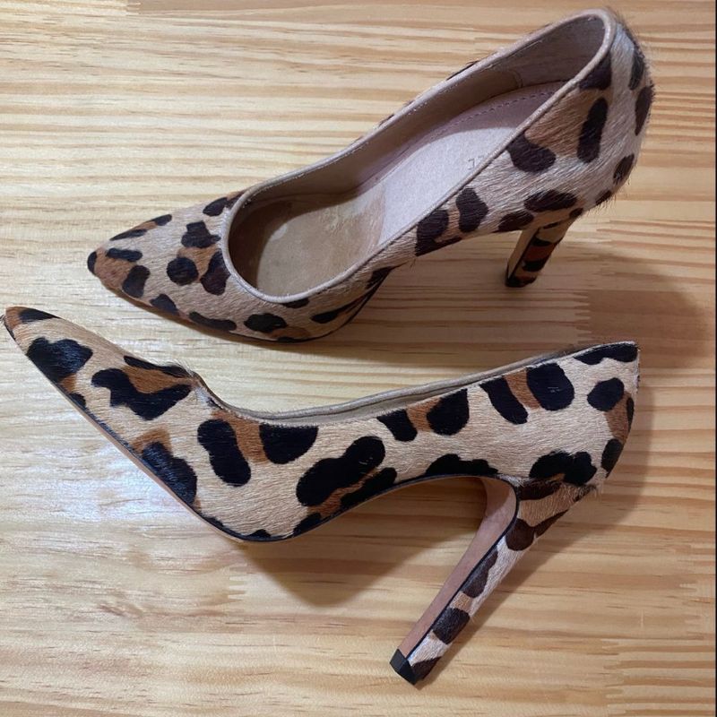 Sapato scarpin best sale animal print