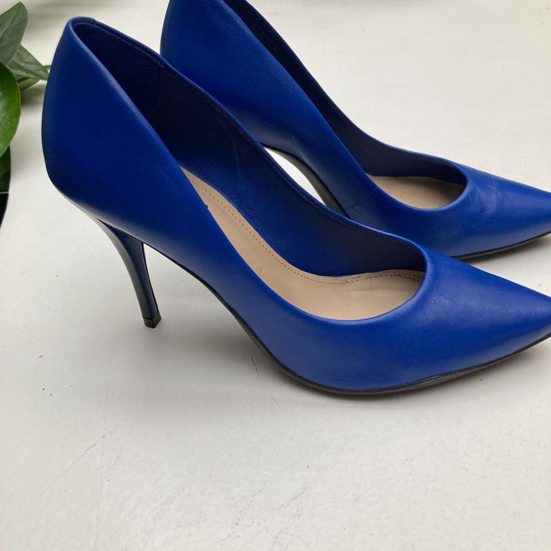 Scarpin Arezzo Azul Sapato Feminino Arezzo Usado 83019120 enjoei