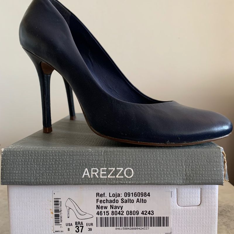 Scarpin Arezzo Azul Marinho Navy Sapato Feminino Arezzo Usado