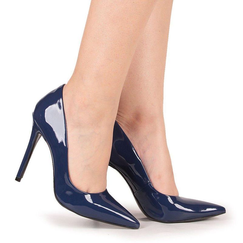 Scarpin hot sale azul verniz