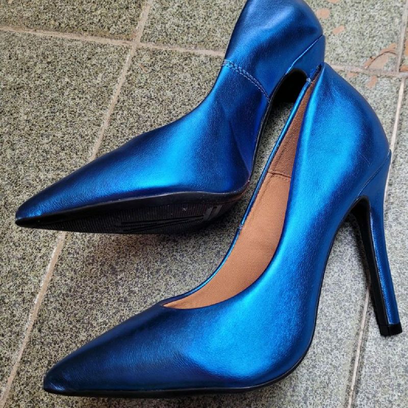 Scarpin azul royal store vizzano