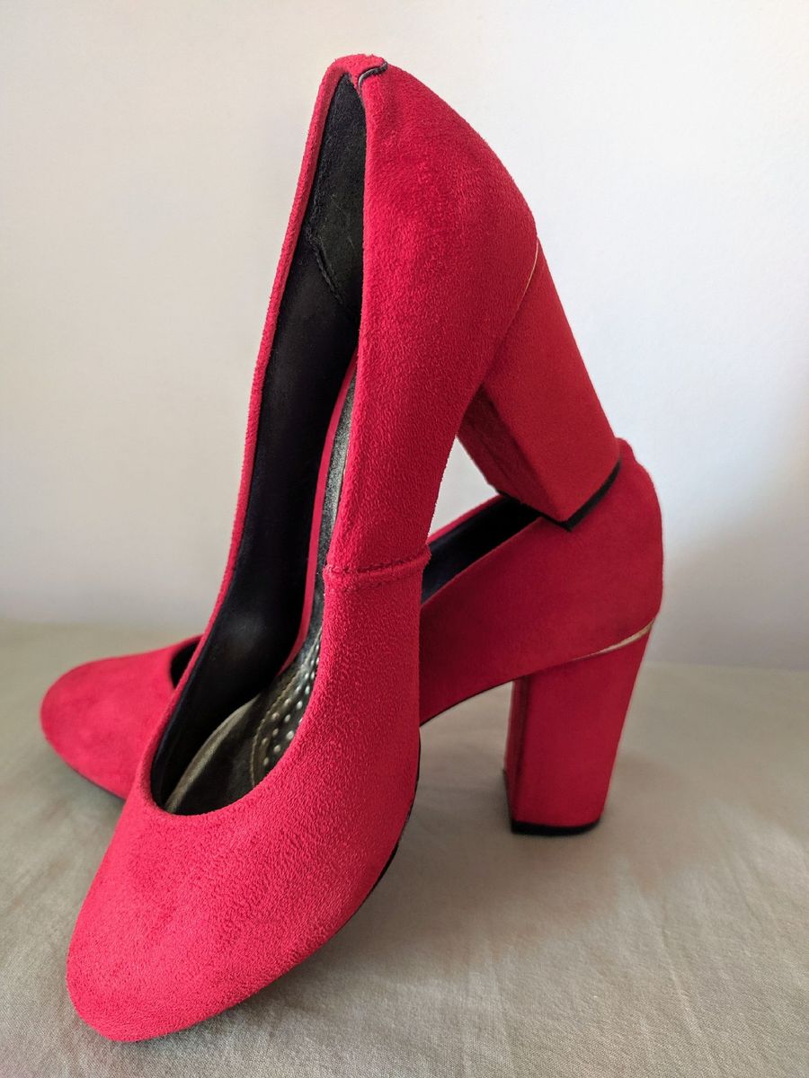 scarpin beira rio conforto vermelho