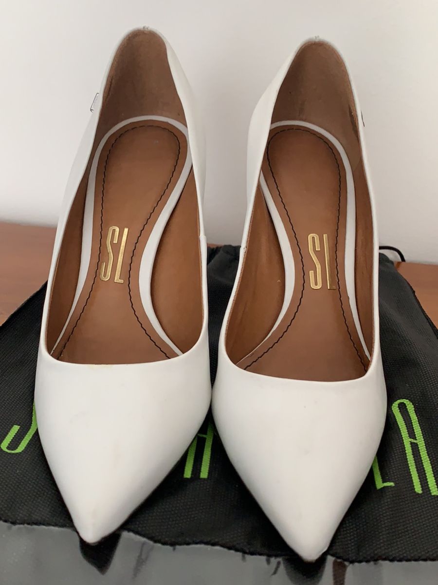 Scarpin branco best sale santa lolla