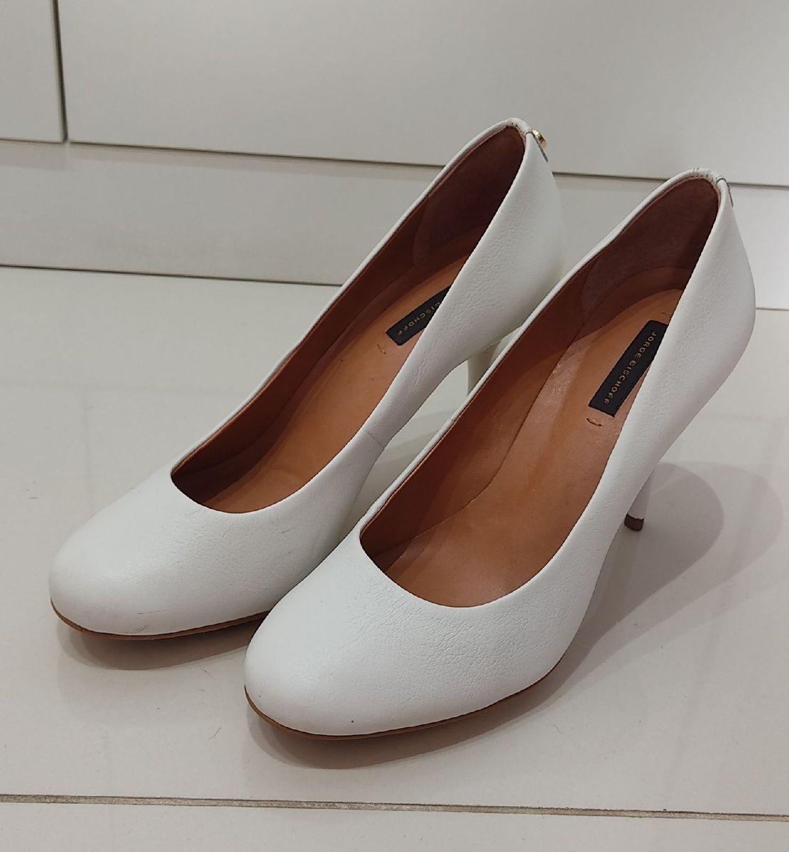 Scarpin branco hot sale jorge bischoff