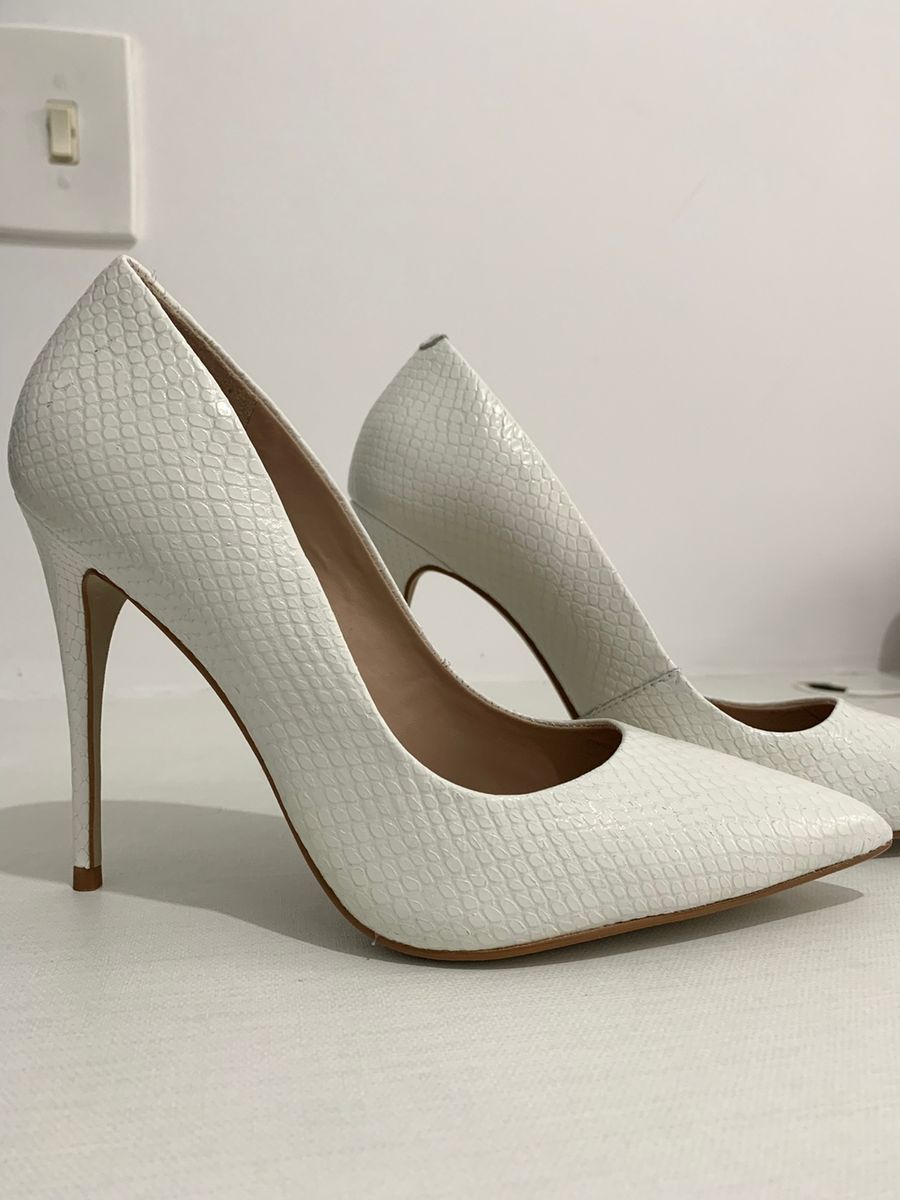 Scarpin Branco Steve Madden Novo Sem Uso Sapato Feminino Steve Madden Nunca Usado