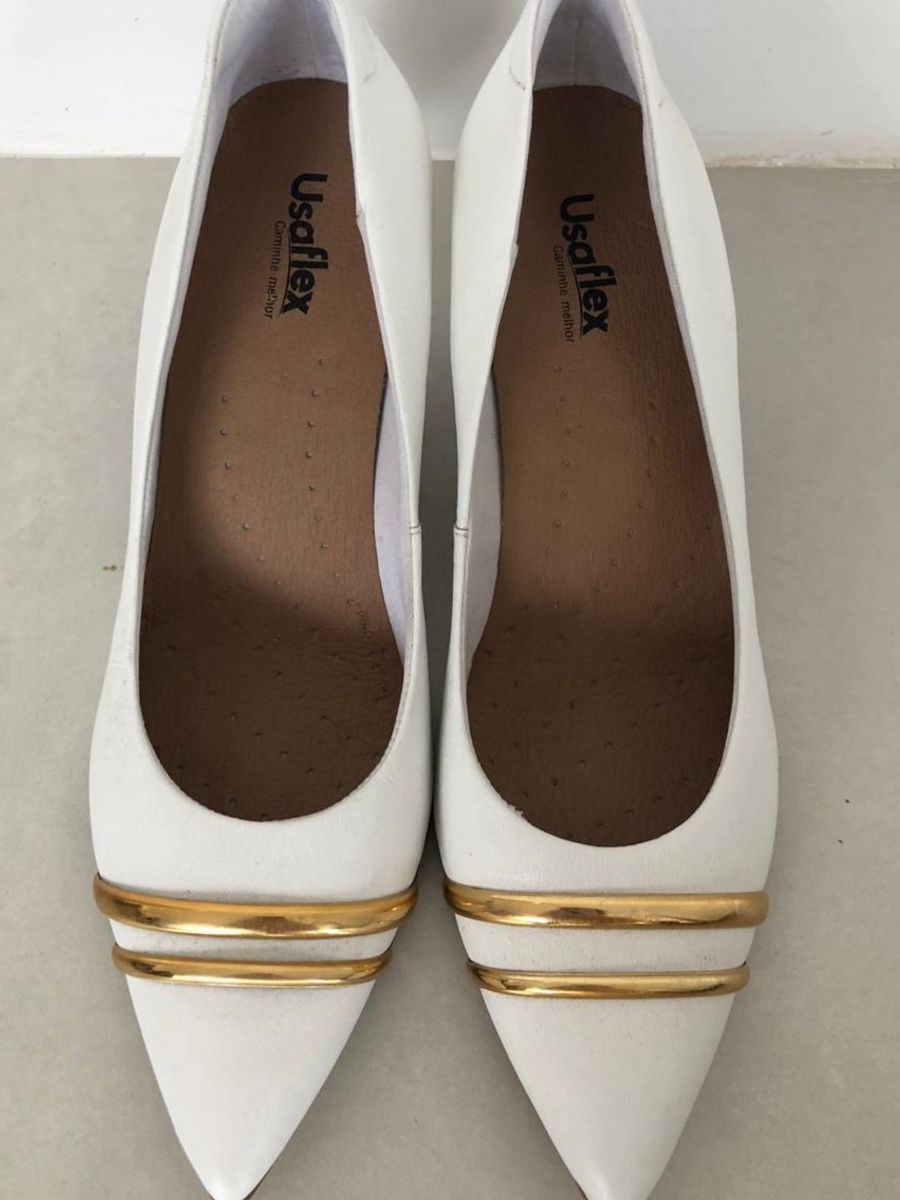 usaflex scarpin branco
