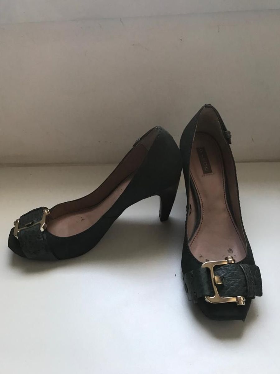 sapato feminino verde escuro