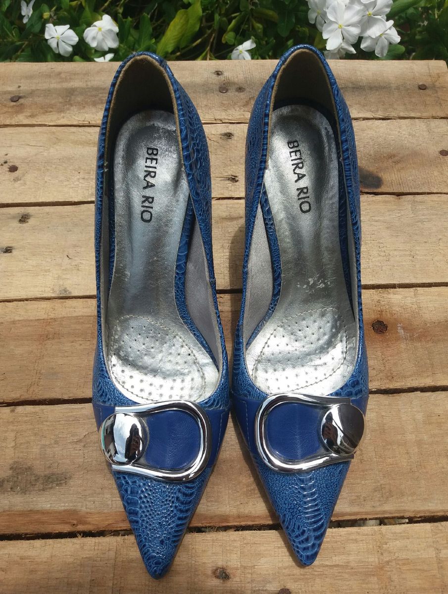 scarpin couro - sapatos beira rio