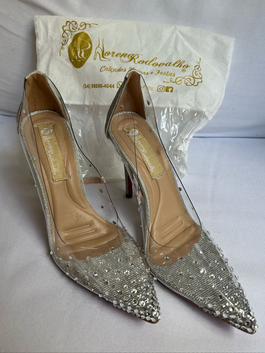 Scarpin cristal hot sale