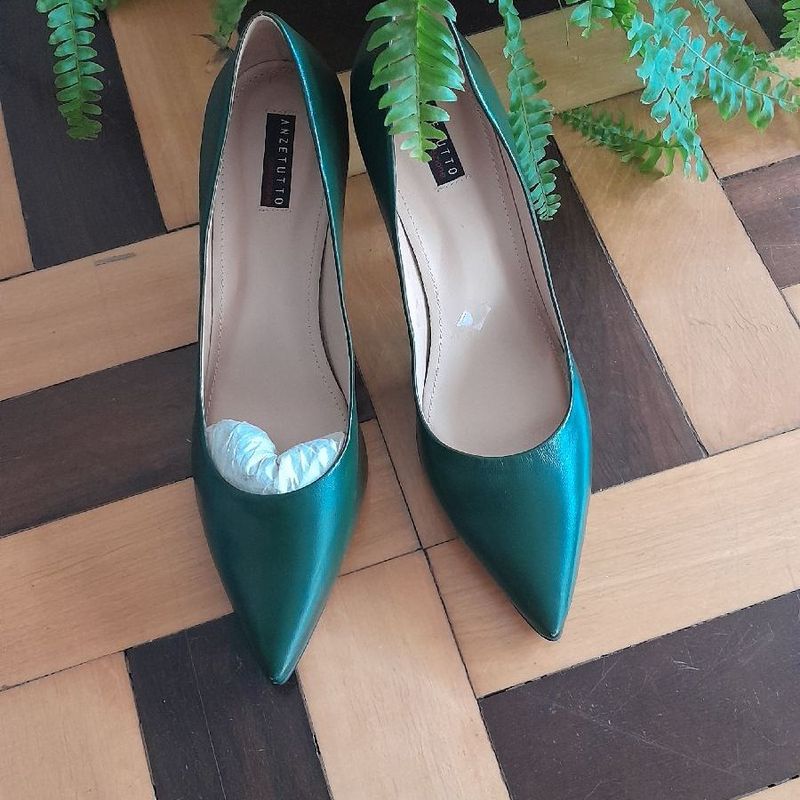 Scarpin de Couro Sapato Feminino Anzetutto Nunca Usado 86824452