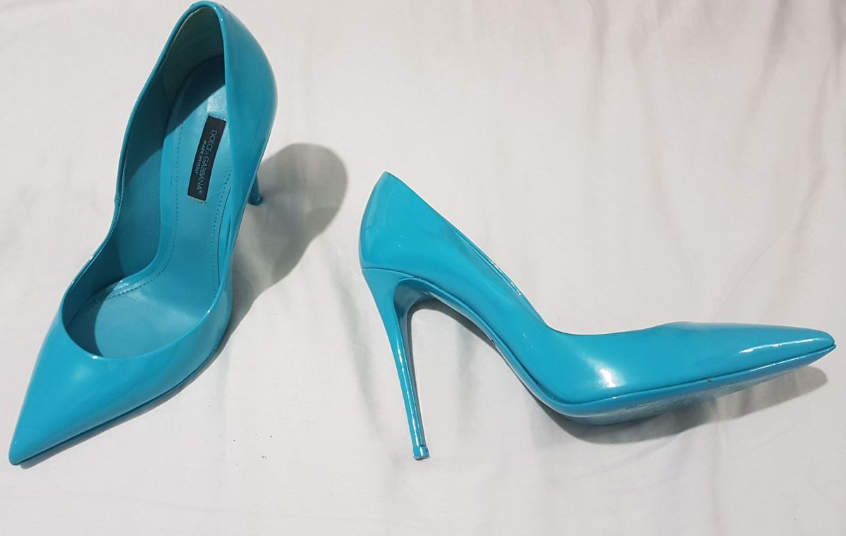 sapato scarpin azul tiffany