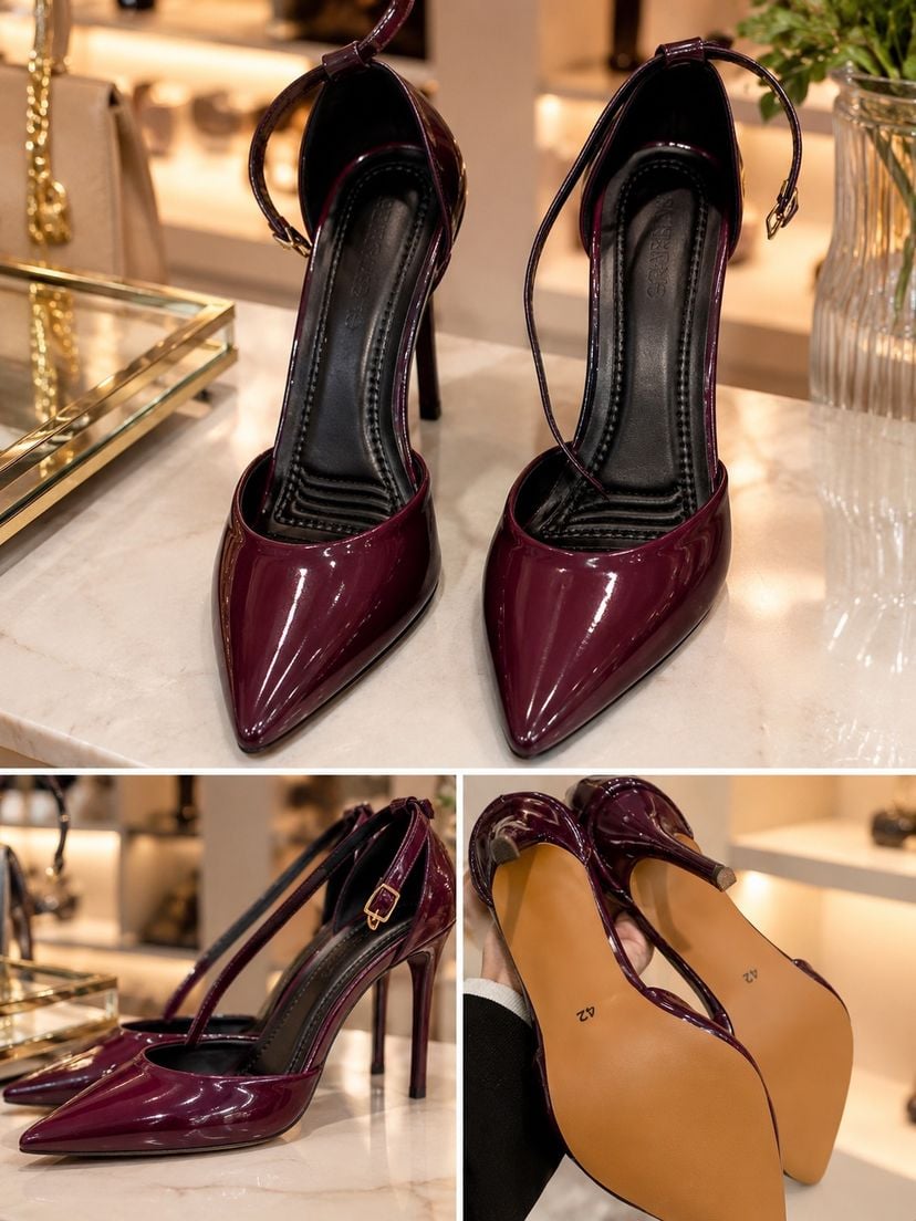 Scarpin Feminino Vinho 42 | Rasteira Feminina Crislys Usado 144506500 ...