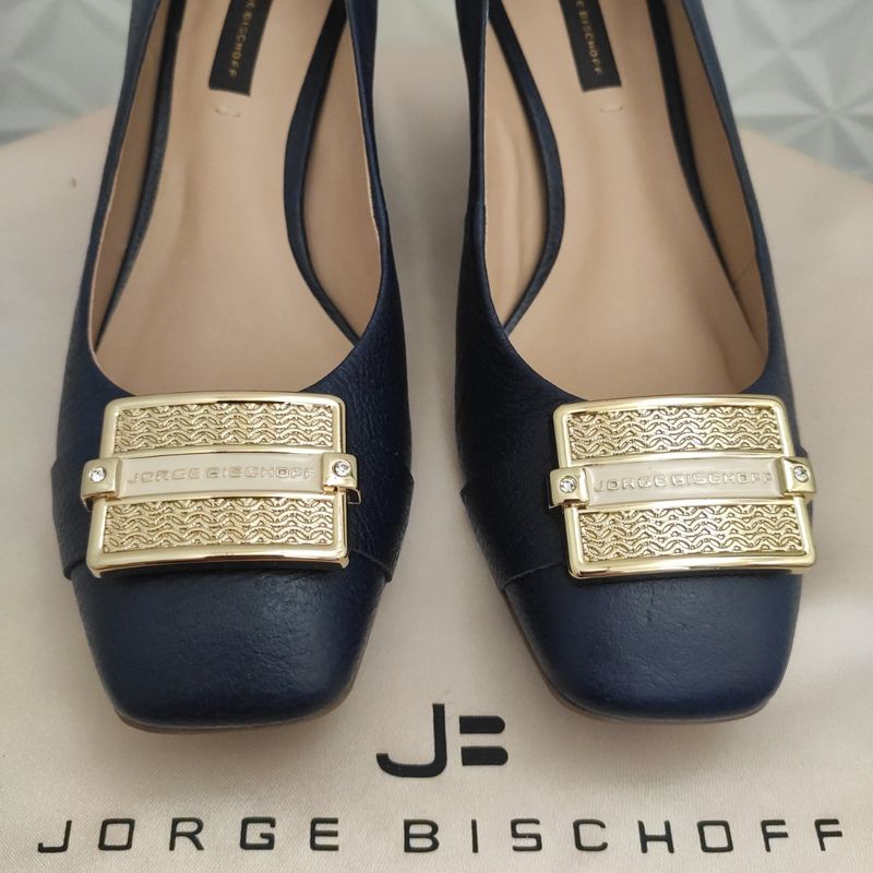 Scarpin jorge bischoff azul hot sale marinho