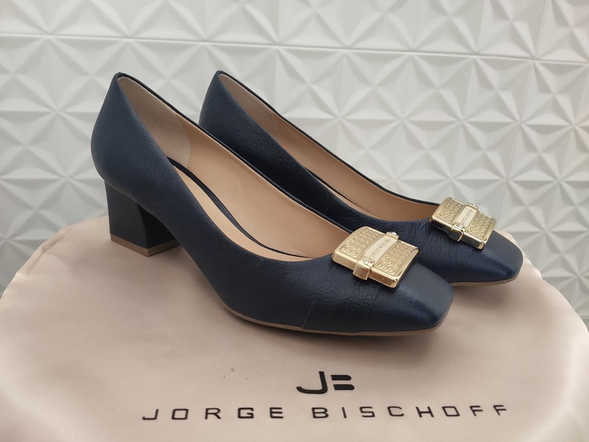 Scarpin azul store marinho jorge bischoff