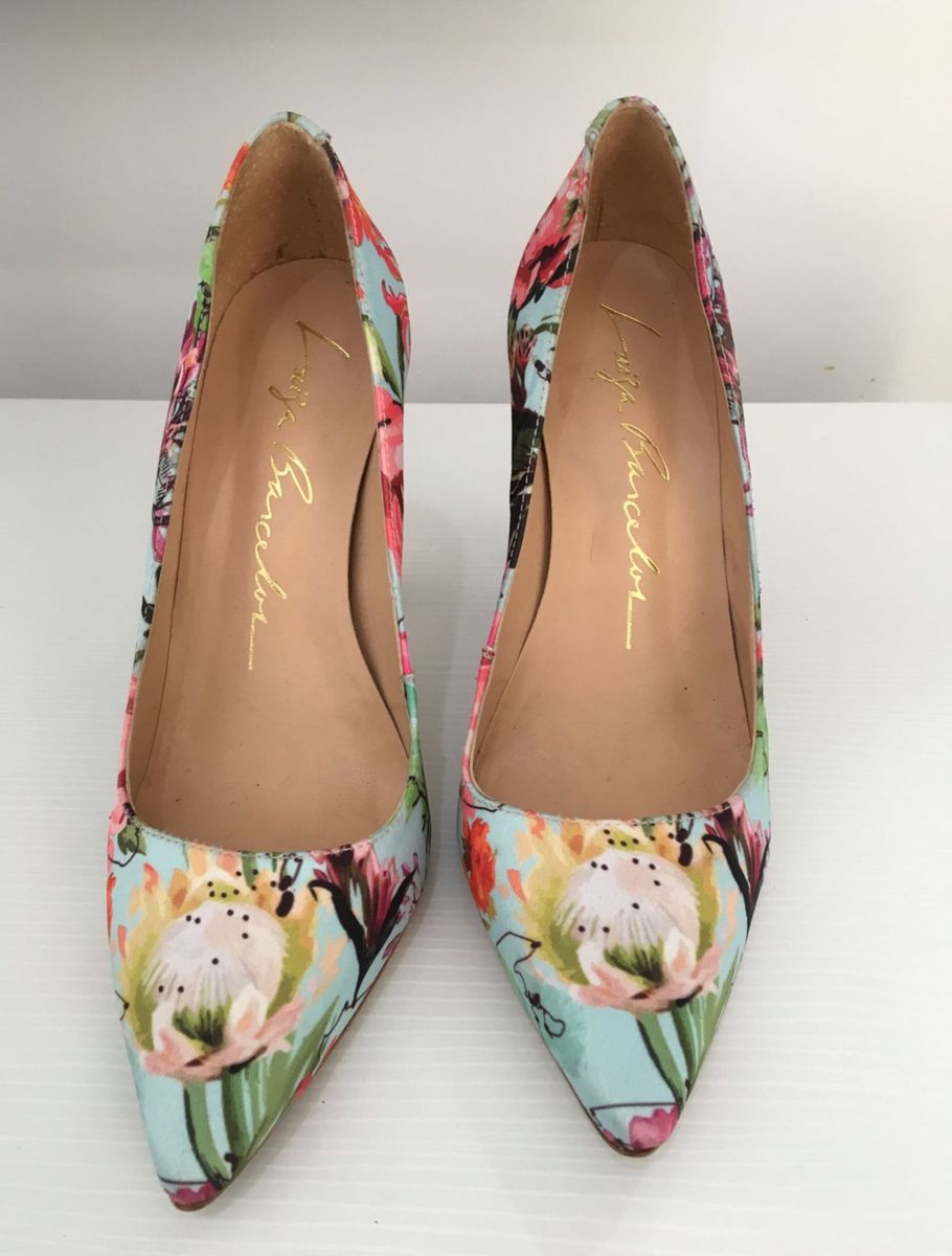 sapato scarpin florido