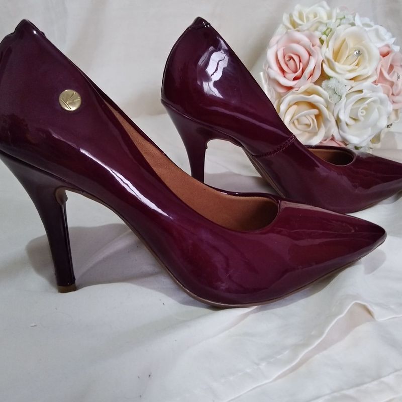 Scarpin marsala hot sale verniz