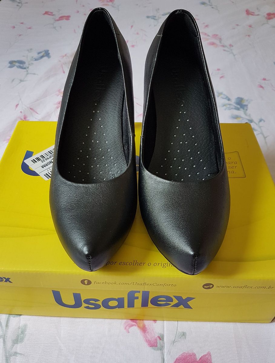 scarpin meia pata usaflex