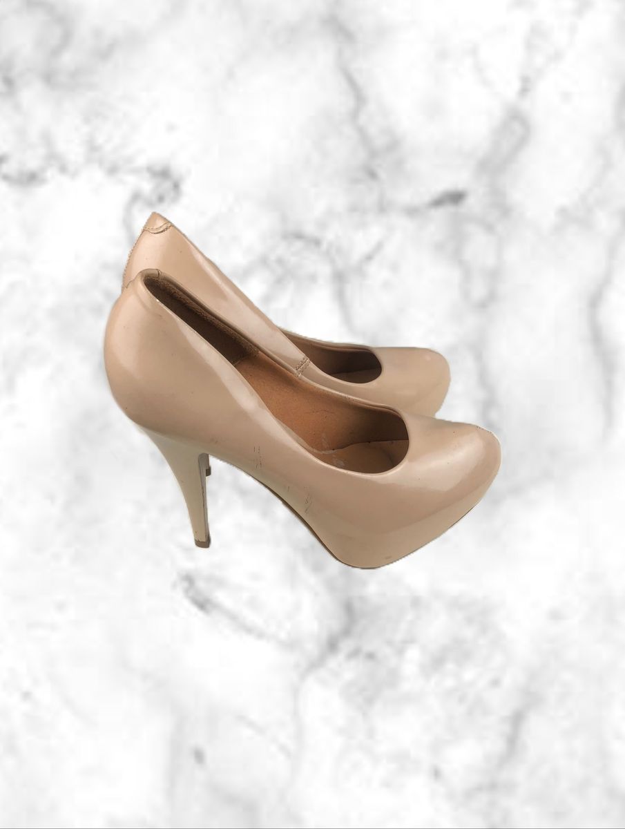 Scarpin Meia Pata Nude Sapato Feminino Vizzano Usado Enjoei