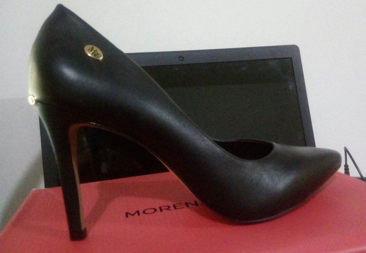 scarpin preto morena rosa