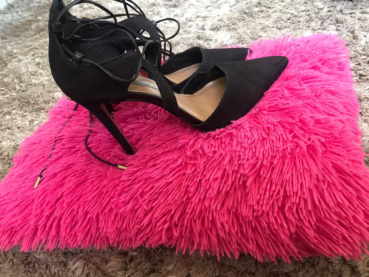 scarpin preto morena rosa