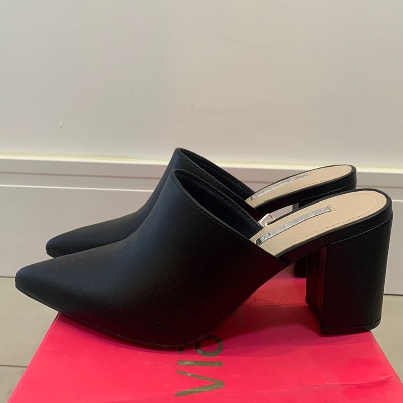 Scarpin mule best sale salto grosso