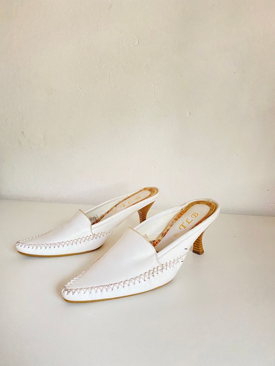 Mule best sale scarpin branco