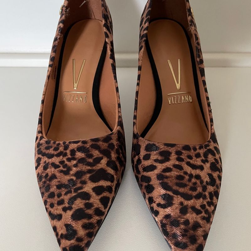 Scarpin animal print store vizzano