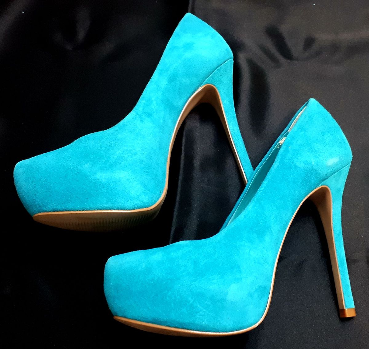 sapato scarpin azul tiffany