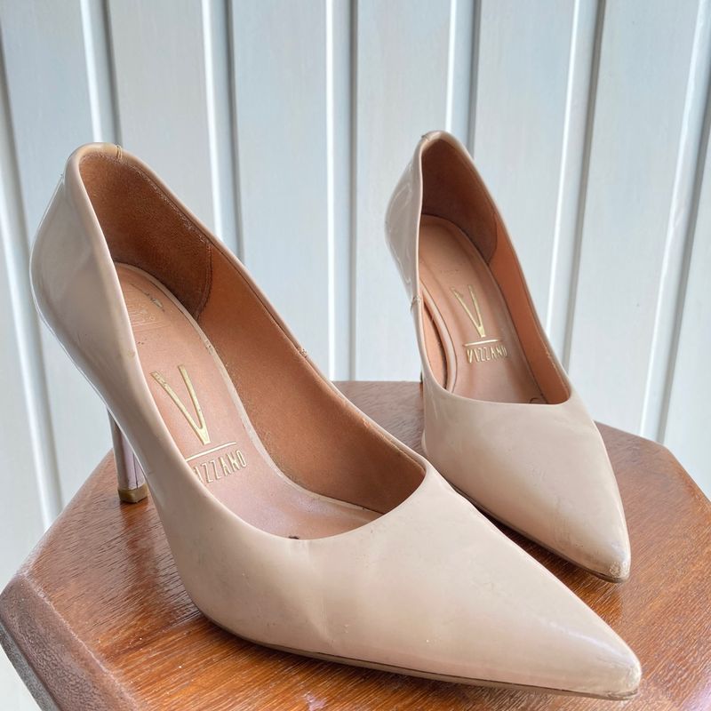 Scarpin best sale nude vizzano