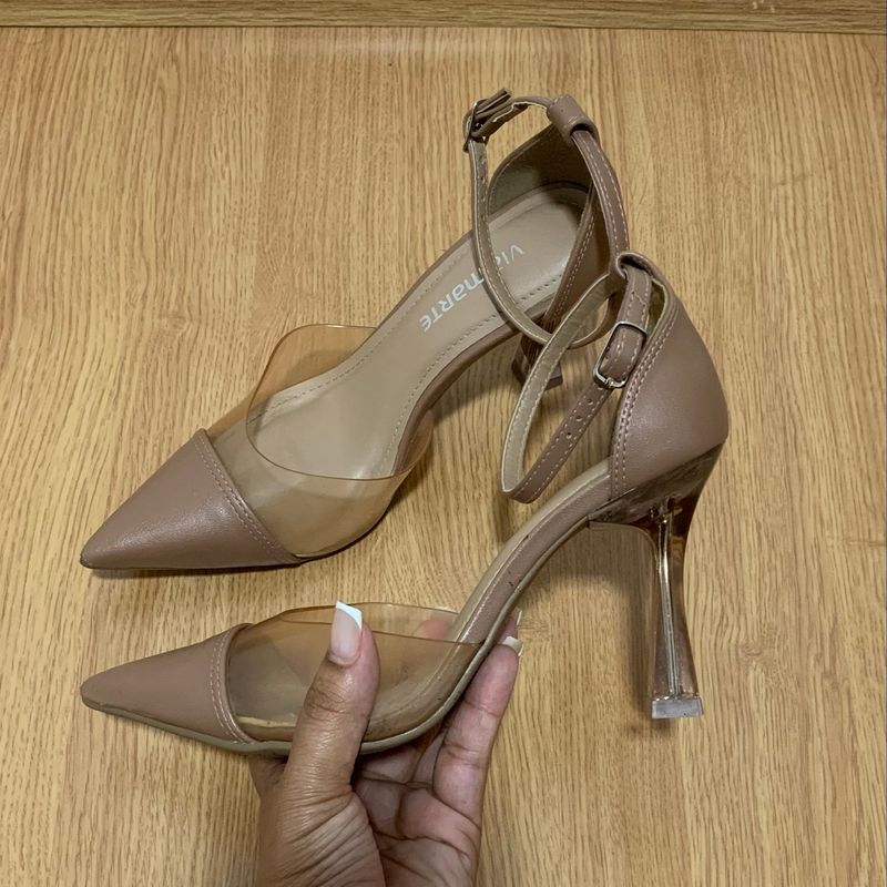 Scarpin nude best sale via marte