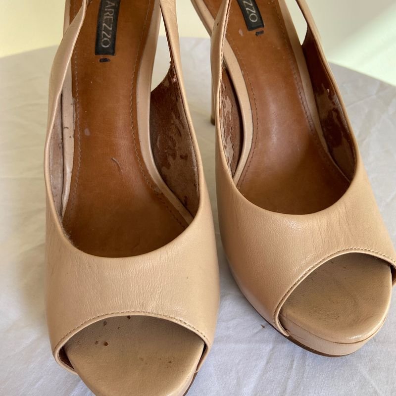 Scarpin Nude Arezzo Sand lia Feminina Arezzo Usado 87729386 enjoei