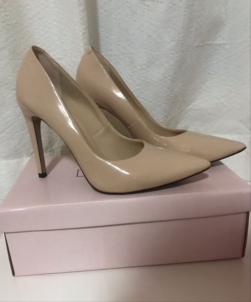 Scarpin Nude Sapato Feminino Lia Line Usado 34919466 Enjoei