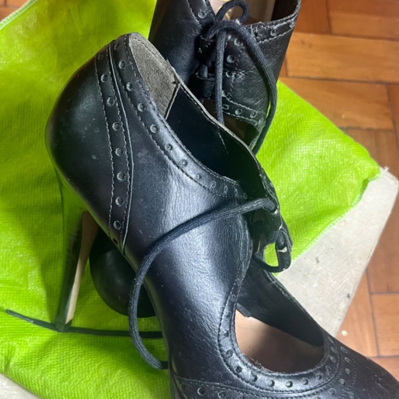 Sapato oxford salto sales fino