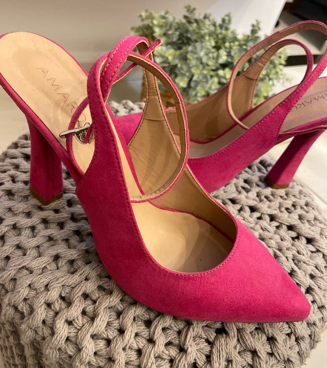 Scarpin pink hot sale camurça