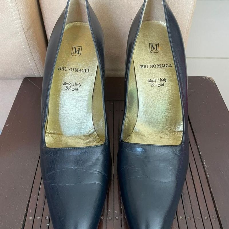 Scarpin Preto Bruno Magli Original da It lia Sapato Feminino