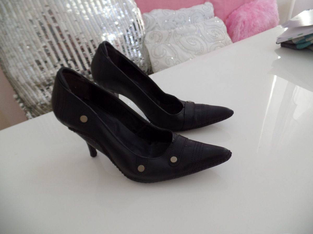 scarpin preto chic - sapatos pele nativa