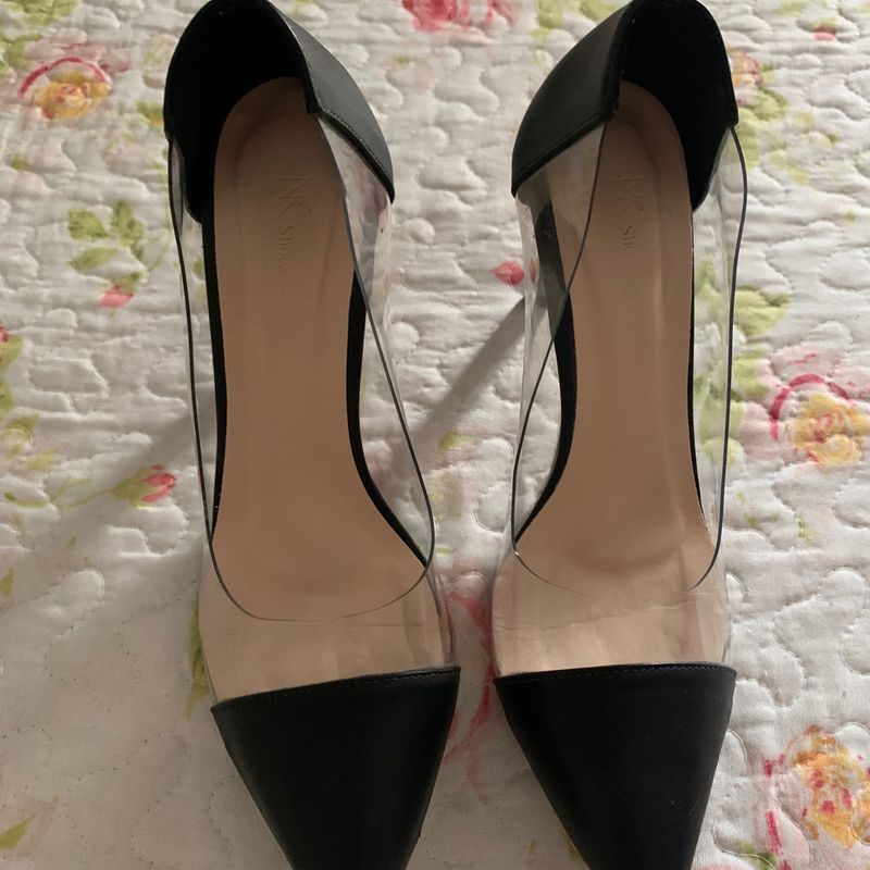 Scarpin com hot sale transparência