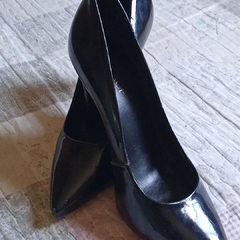 Scarpin Preto Verniz Sapato Feminino Mixage Usado 58239147 enjoei