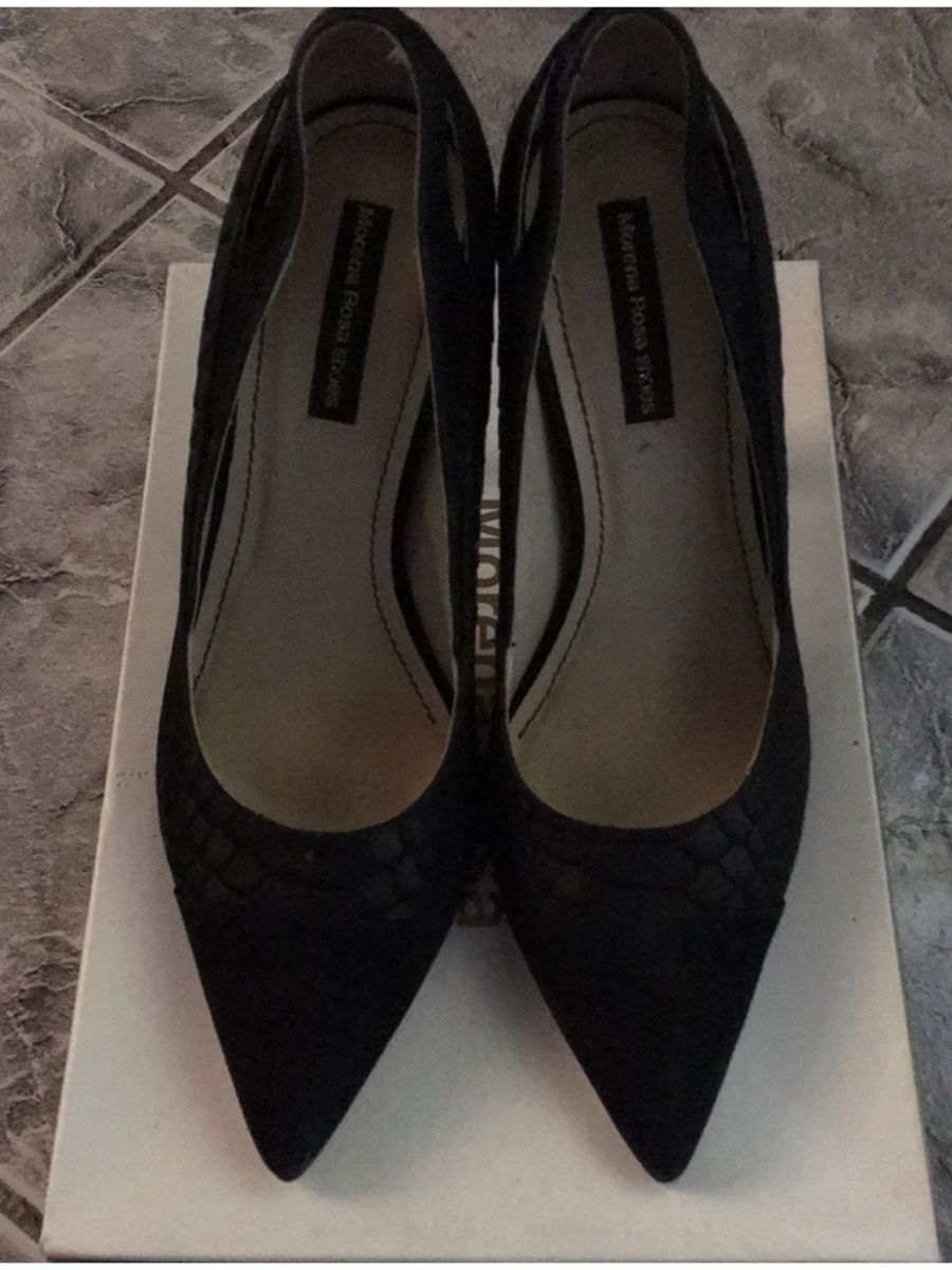 scarpin preto morena rosa
