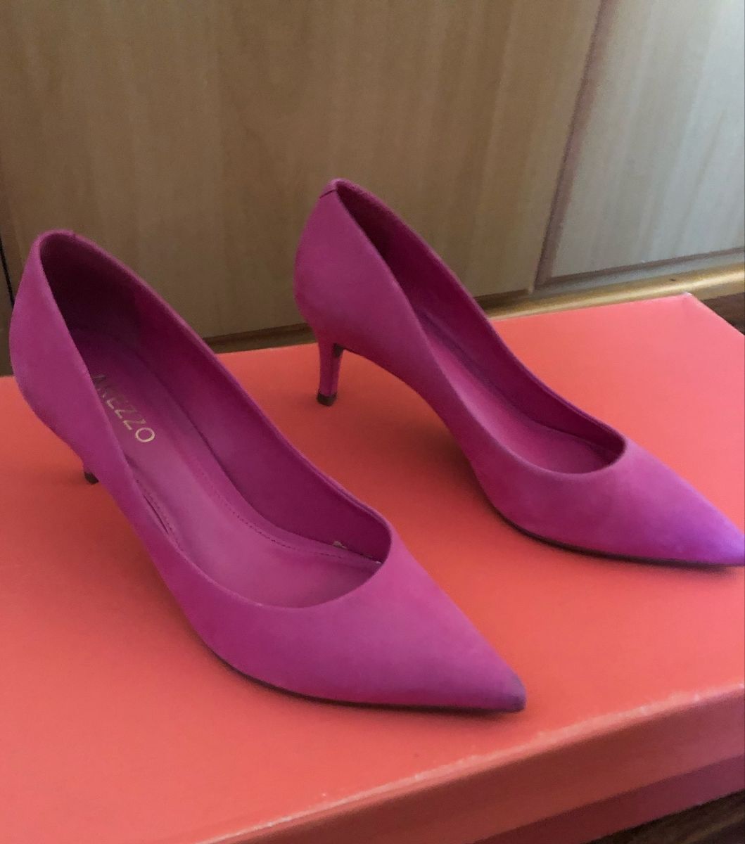 Scarpin Rosa Arezzo La Vie En Rose Sapato Feminino Arezzo Usado 77998928 enjoei