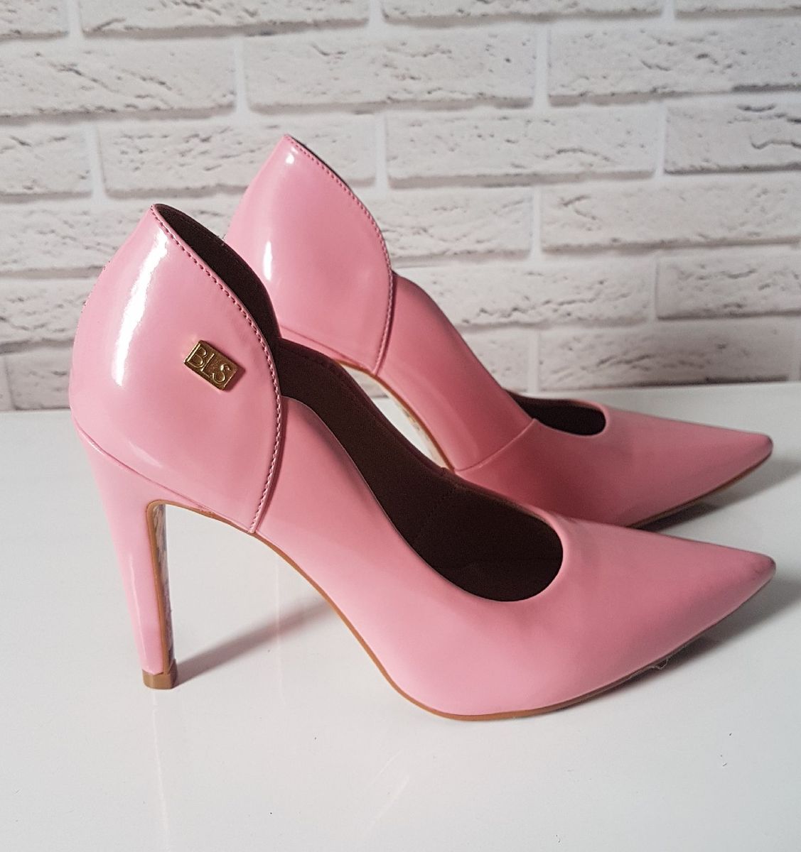 sapato scarpin rosa bebe