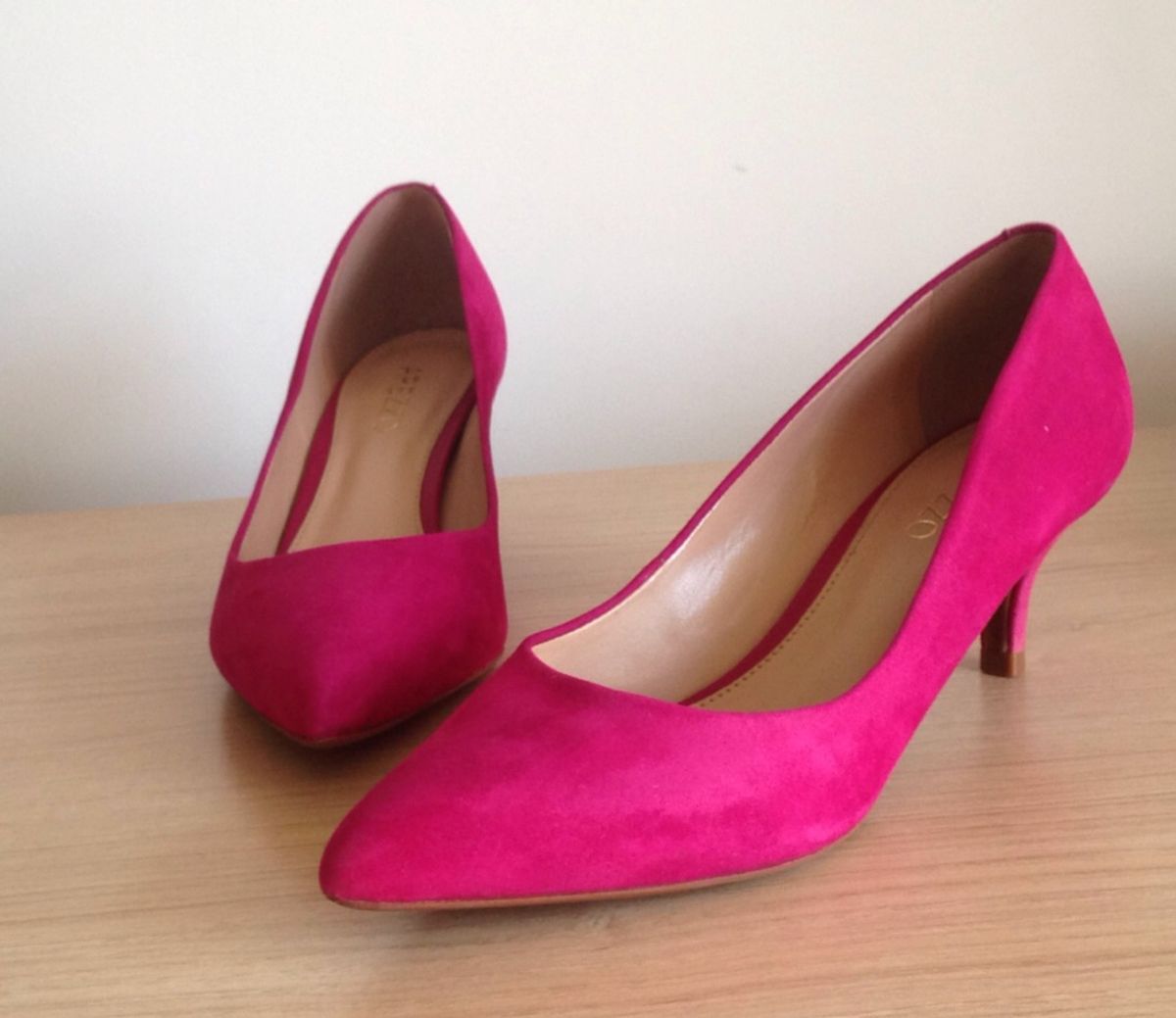 scarpin pink salto medio