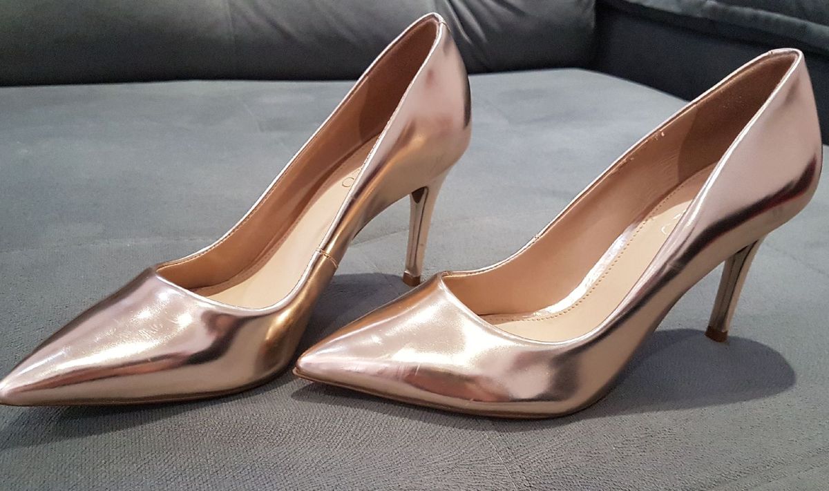 sapato rose gold