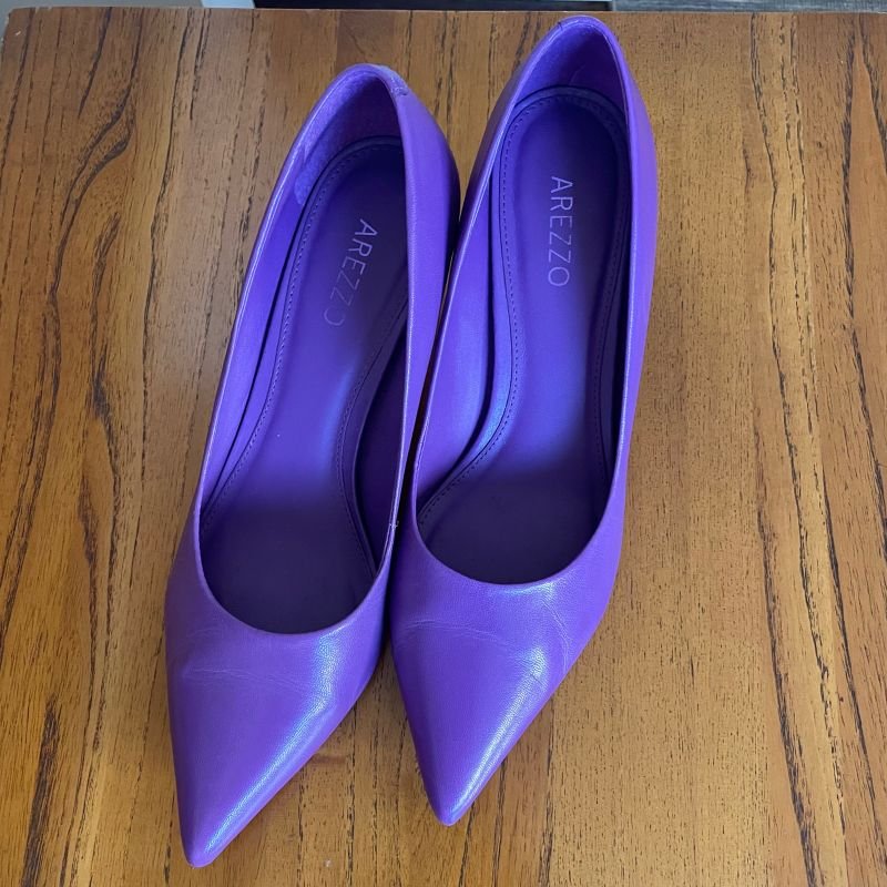 Scarpin Roxo Arezzo Sapato Feminino Arezzo Usado 87375125 enjoei